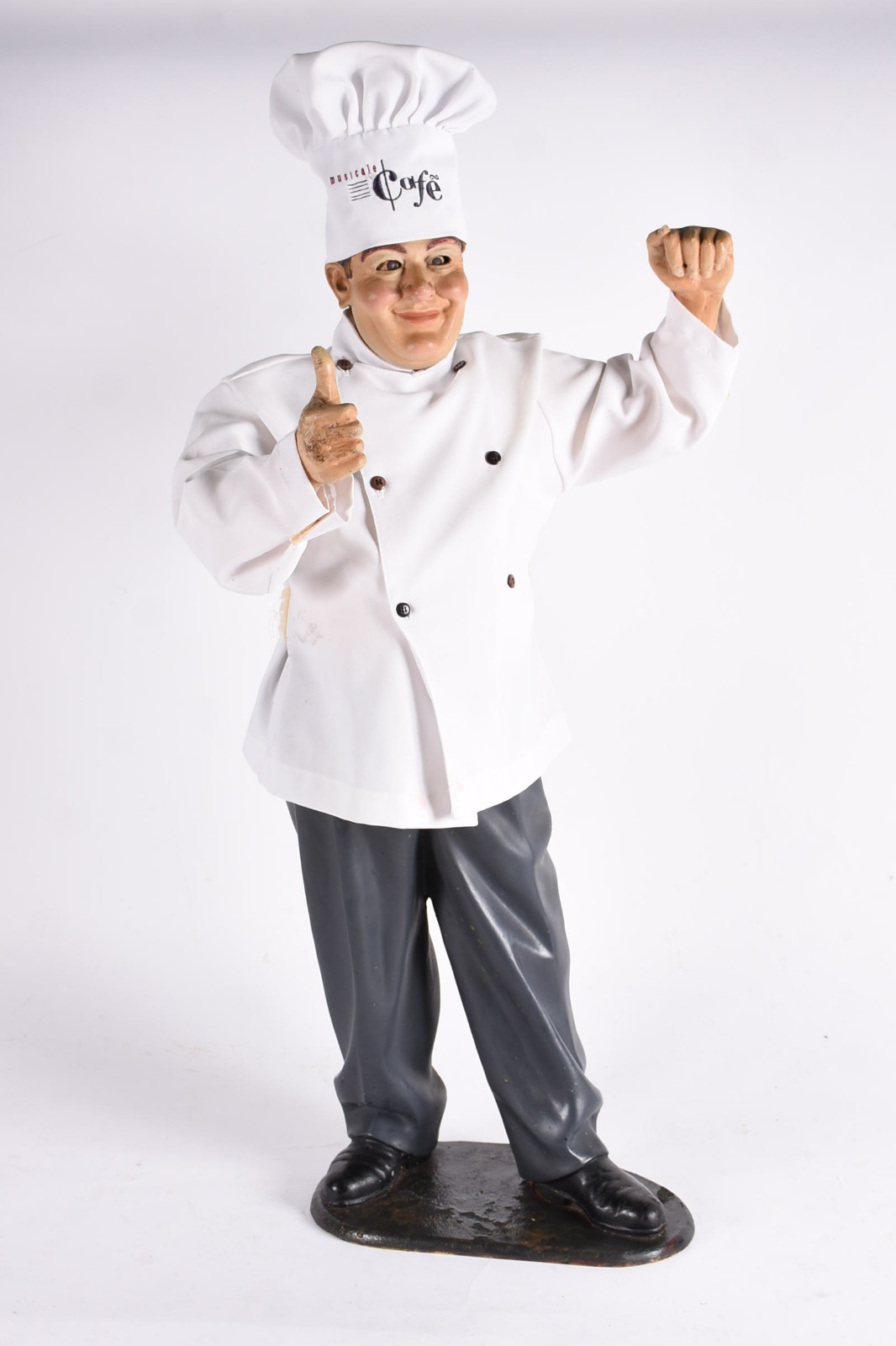 Escultura de resina representando chefe de cozinha. - foto 1 de 6