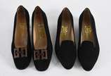Dois pares de sapatos femininos italianos FERRA... - Dois pares de sapatos femininos italianos FERRAGAMO. Peças usadas seminovas. Tamanho 36.
