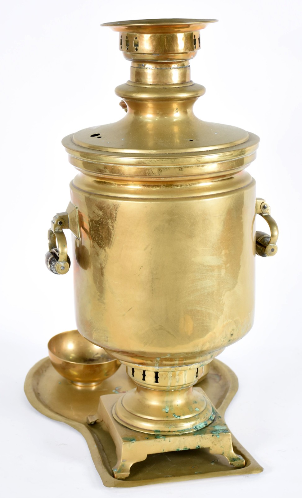 Samovar de metal dourado. - foto 3 de 7