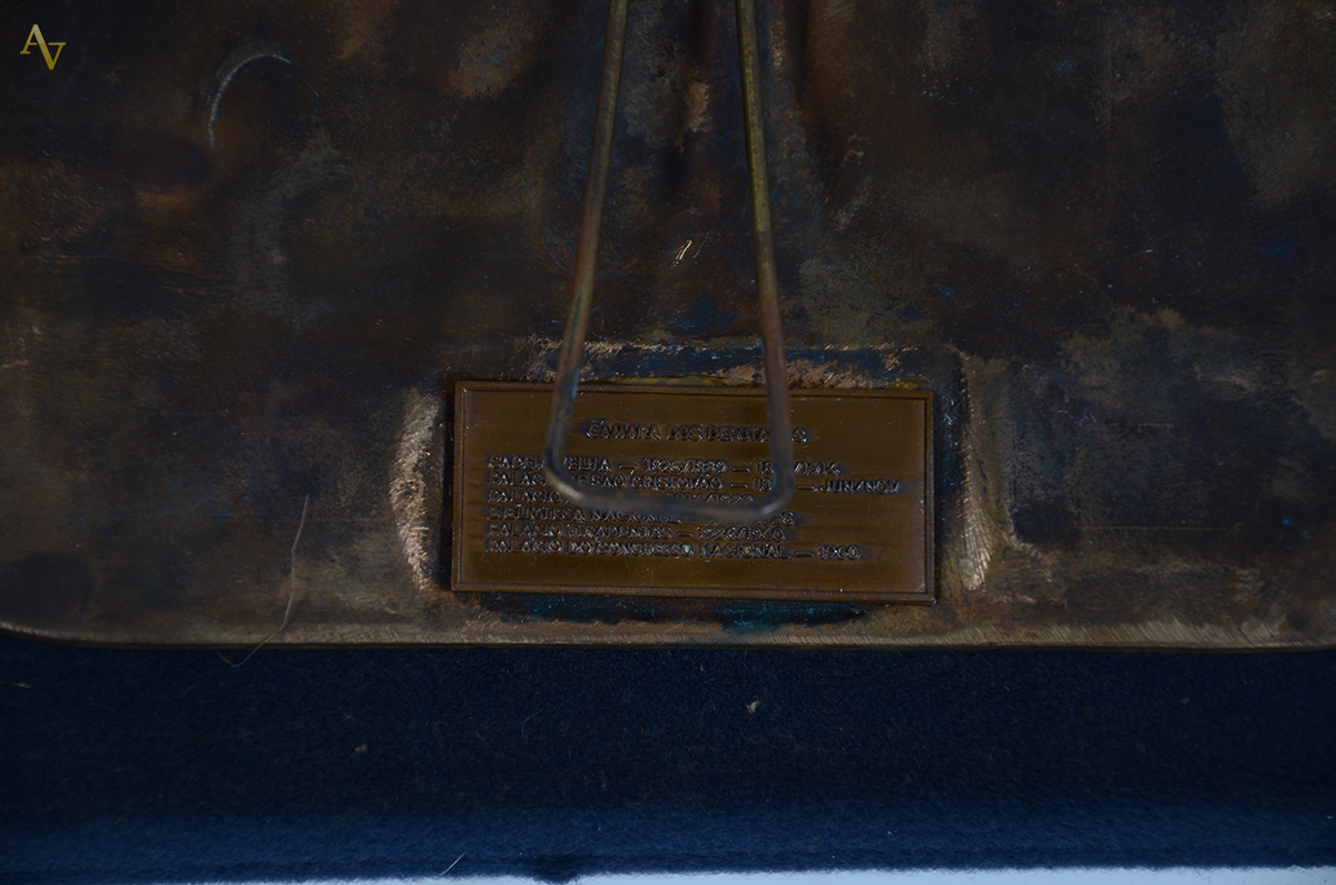 Placa de bronze do Congresso Nacional - Brasil, no estojo. - foto 2 de 2