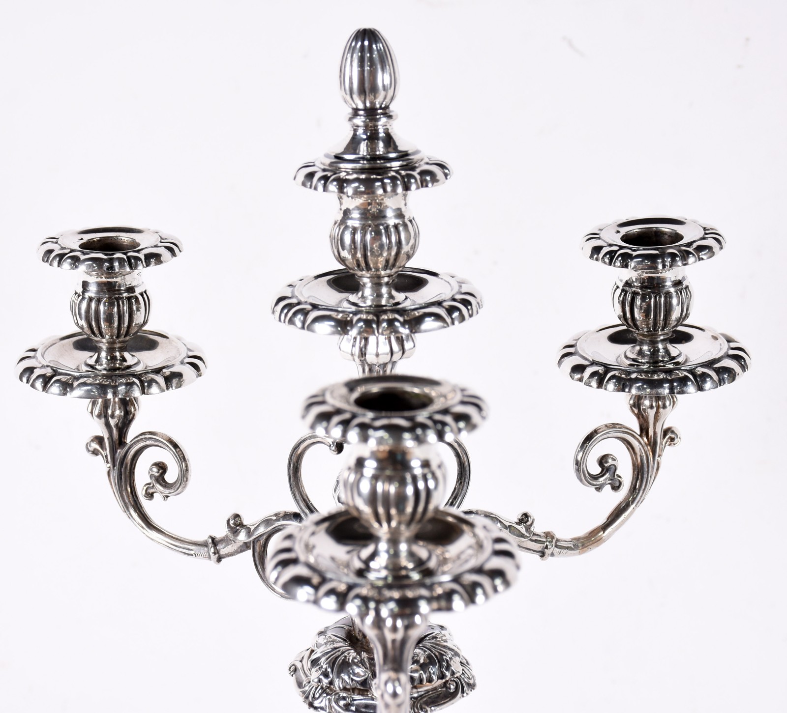 Candelabro para 4 luzes de prata de lei, reversível para castiçal... - foto 2 de 9
