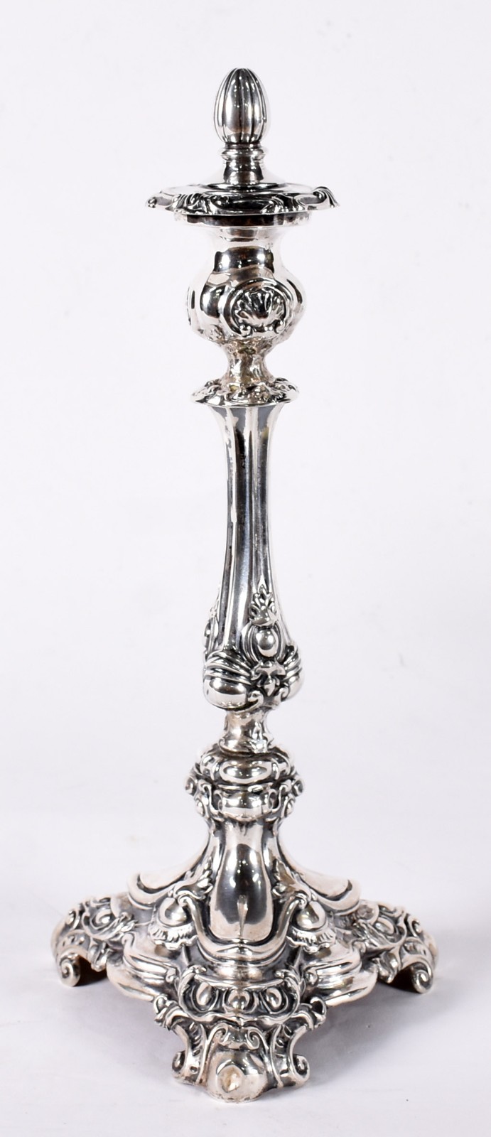 Candelabro para 4 luzes de prata de lei, reversível para castiçal... - foto 4 de 9