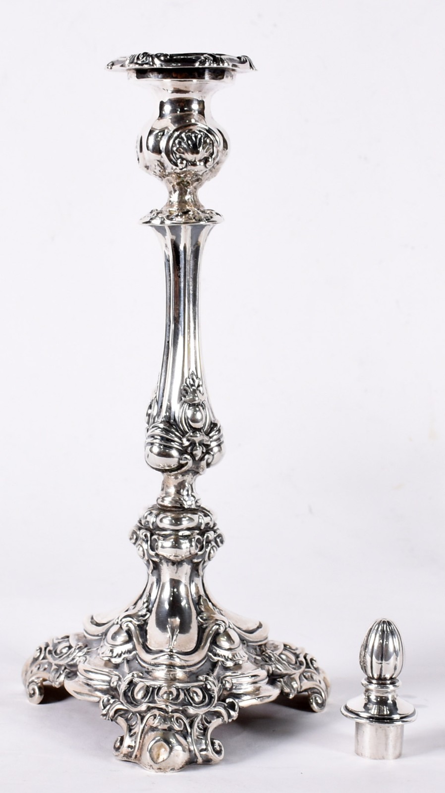 Candelabro para 4 luzes de prata de lei, reversível para castiçal... - foto 9 de 9