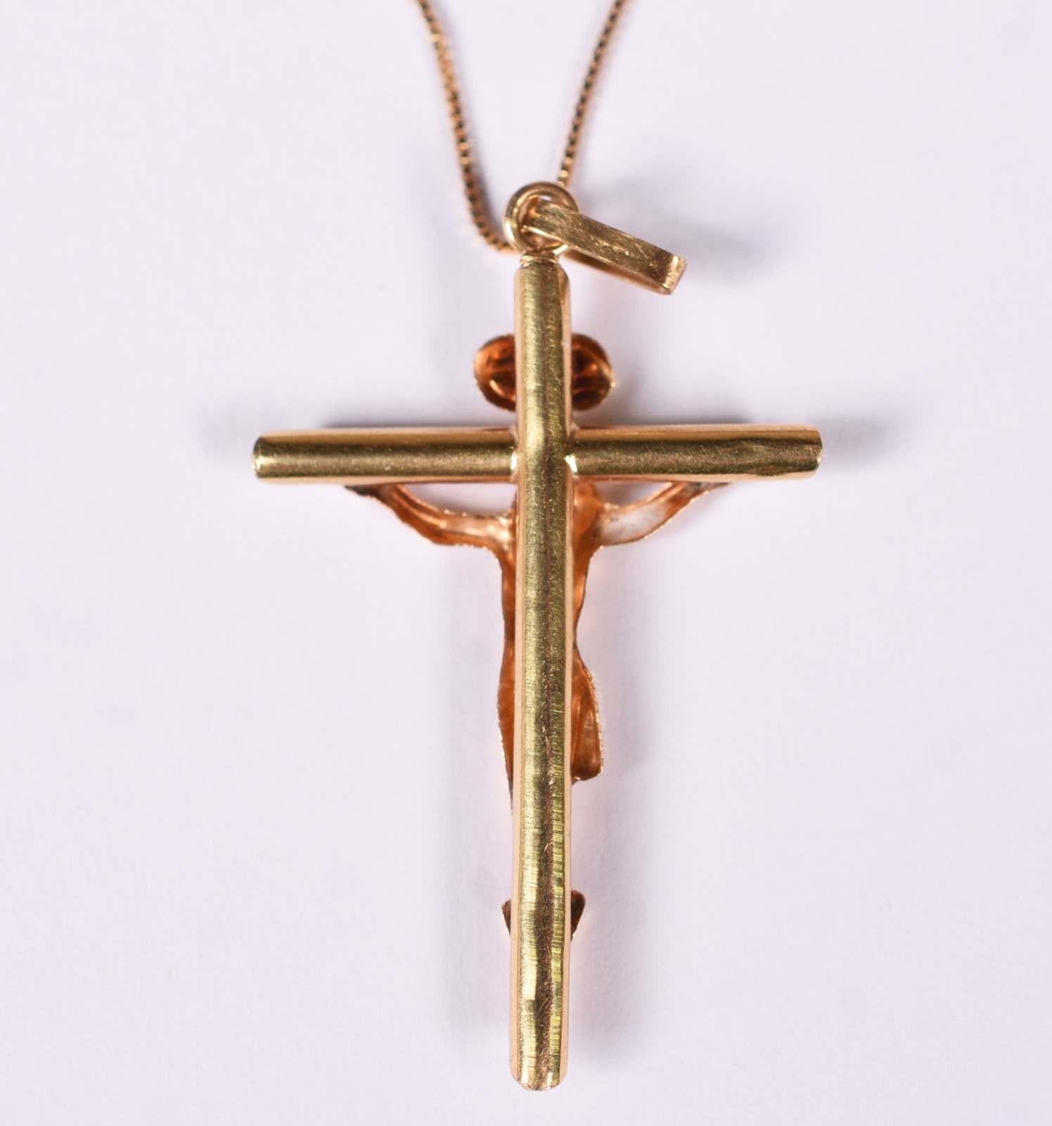 Gargantilha de ouro 18 k, contraste 750 com pingente feitio crucifixo... - foto 5 de 5