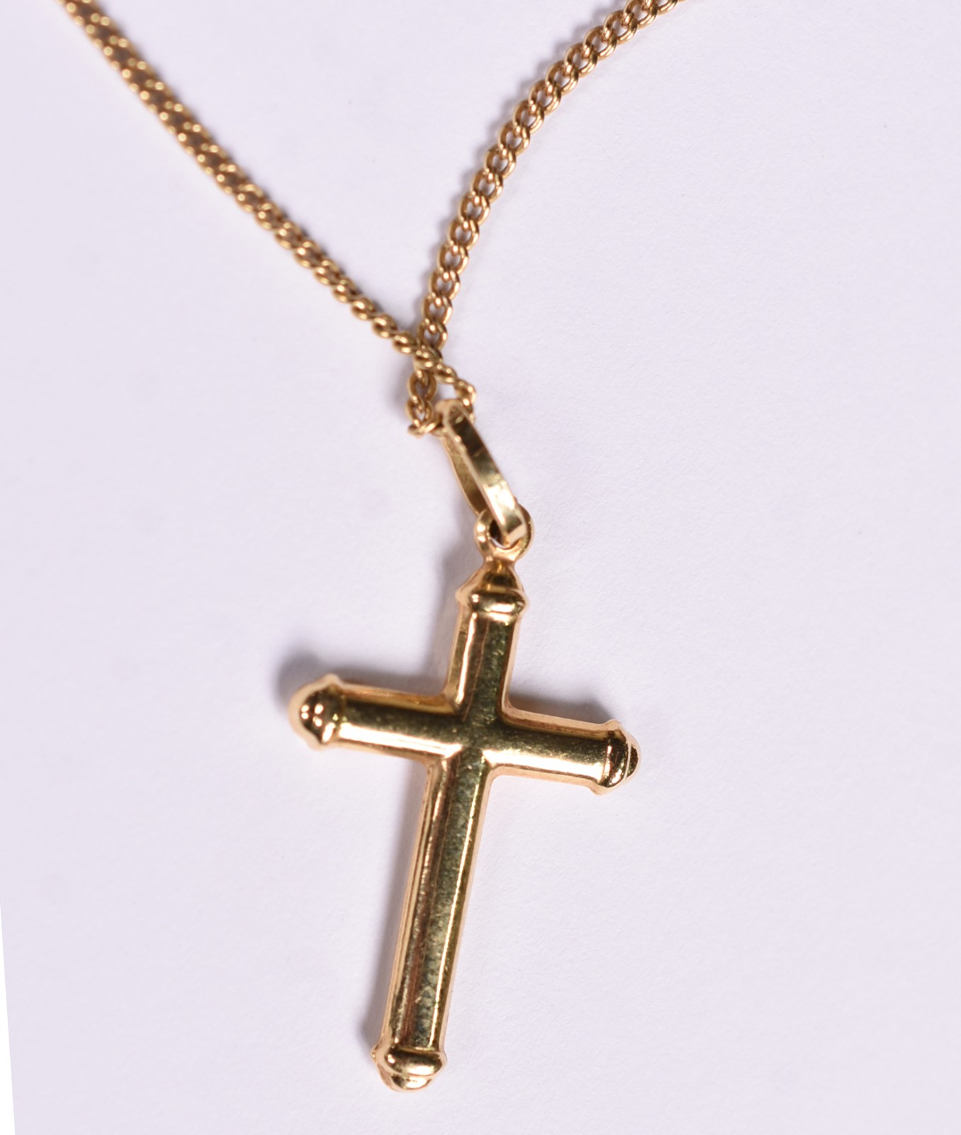 Gargantilha de ouro 18 k, com pingente feitio crucifixo (Por motivos... - foto 4 de 6
