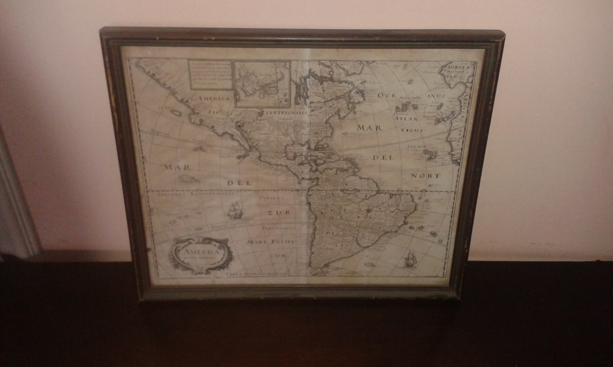 Antigo mapa do sec.XVI medindo 34 x 40