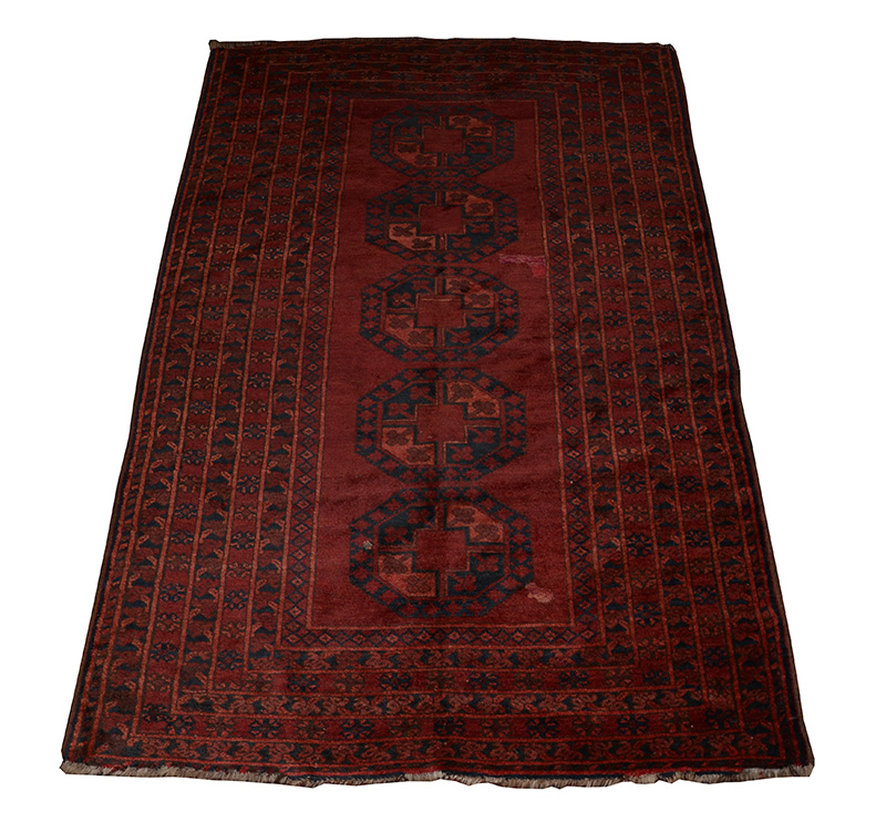 Tapete Afghan med. 2,14 x 1,46 m.