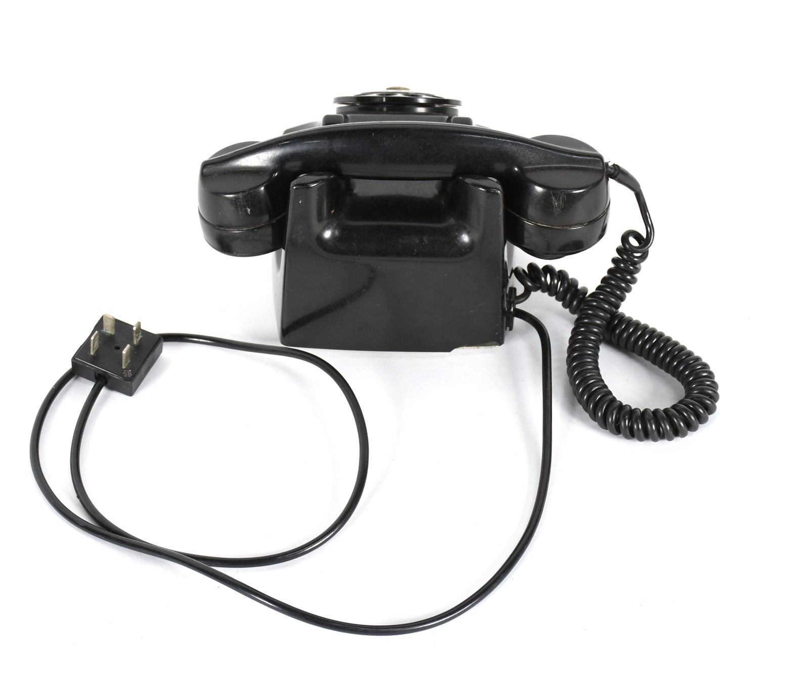 Antigo aparelho telefônico de galalite preto, anos 60. - foto 4 de 6