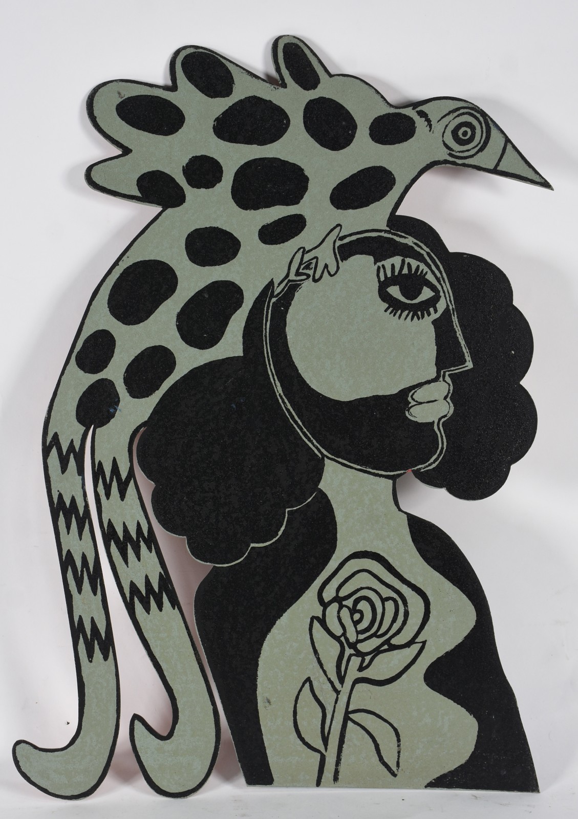 Corneille (1922-2010), Femme et d'oiseaux Exotiques - foto 3 de 3
