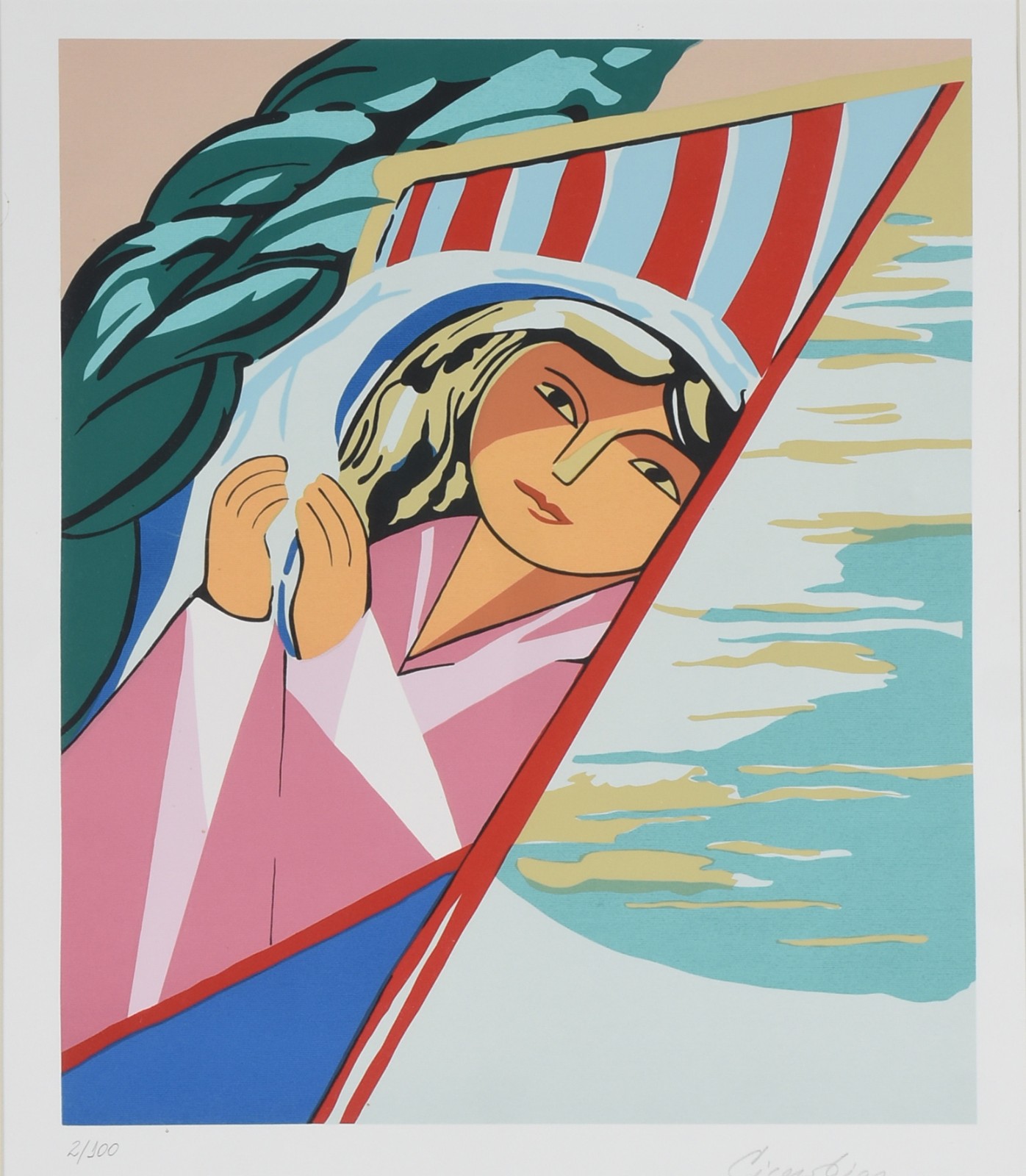Cícero Dias (1907-2003), Mulher com Guarda Chuva - foto 1 de 5
