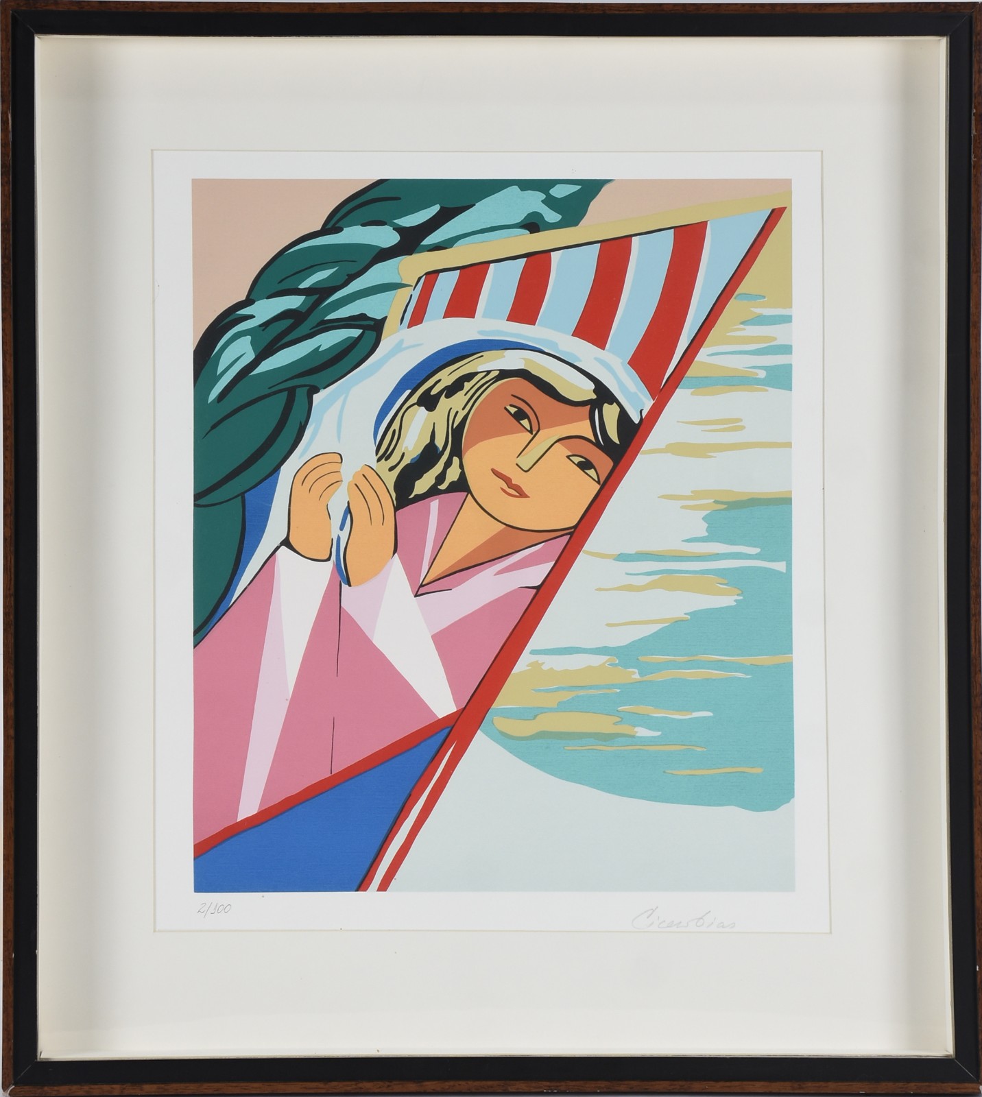 Cícero Dias (1907-2003), Mulher com Guarda Chuva - foto 2 de 5