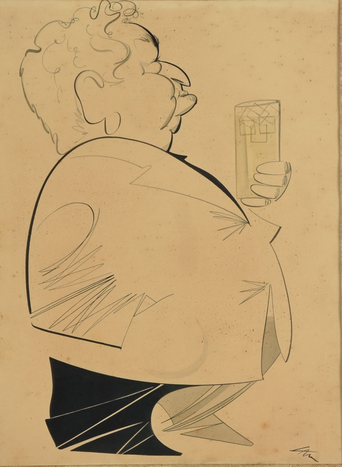 Lanfranco Vaselli (1925-2020), Retrato de Di Cavalcanti - foto 1 de 4