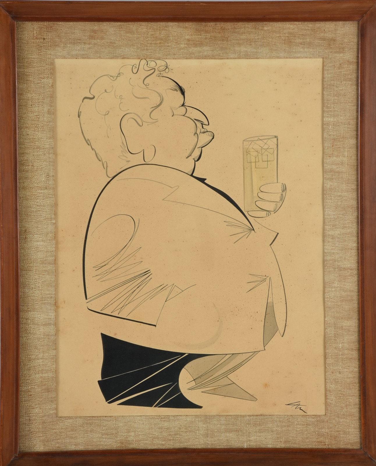 Lanfranco Vaselli (1925-2020), Retrato de Di Cavalcanti - foto 2 de 4