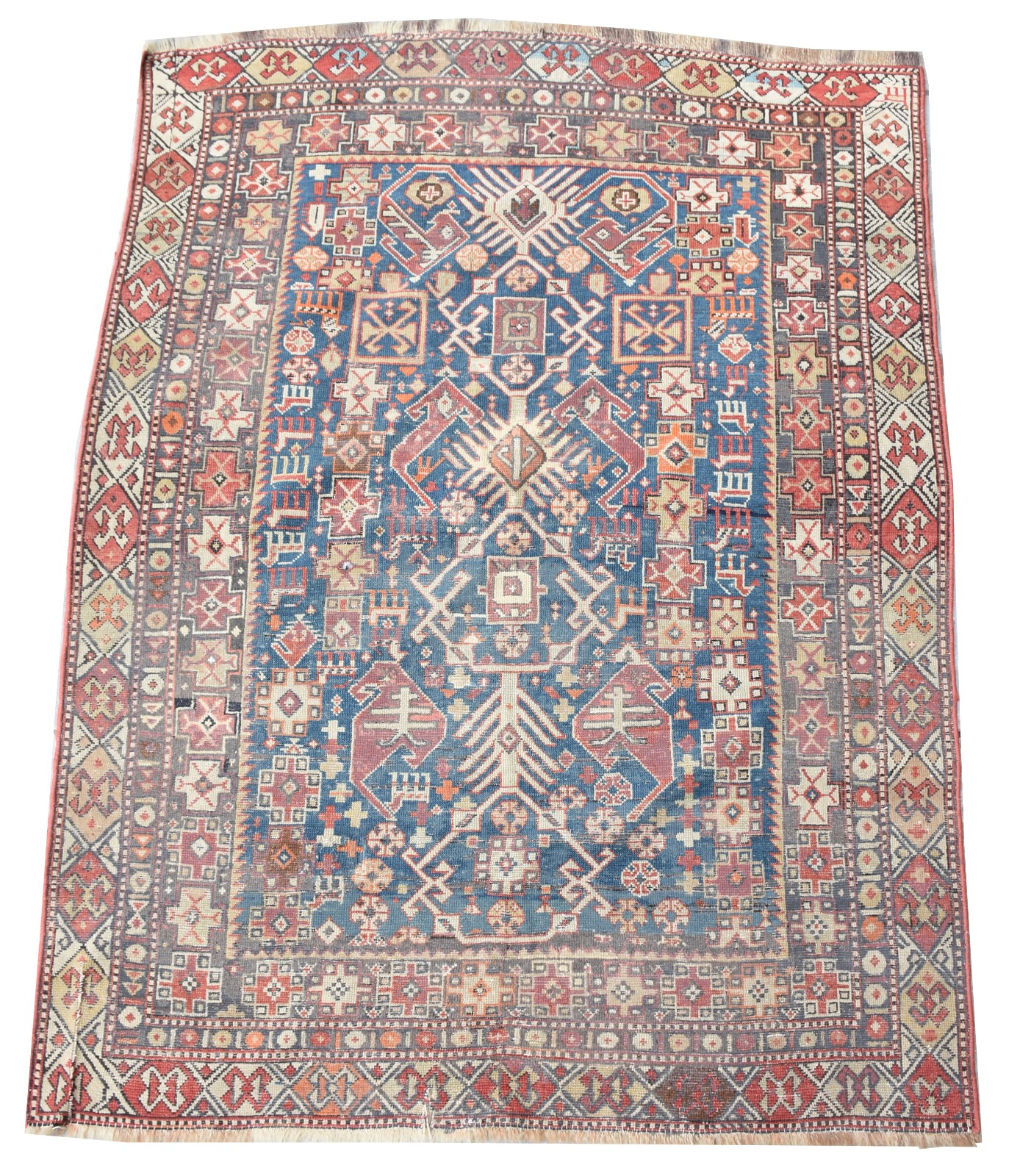 Tapete Shirvan (com restauro e desgastes). - foto 1 de 4