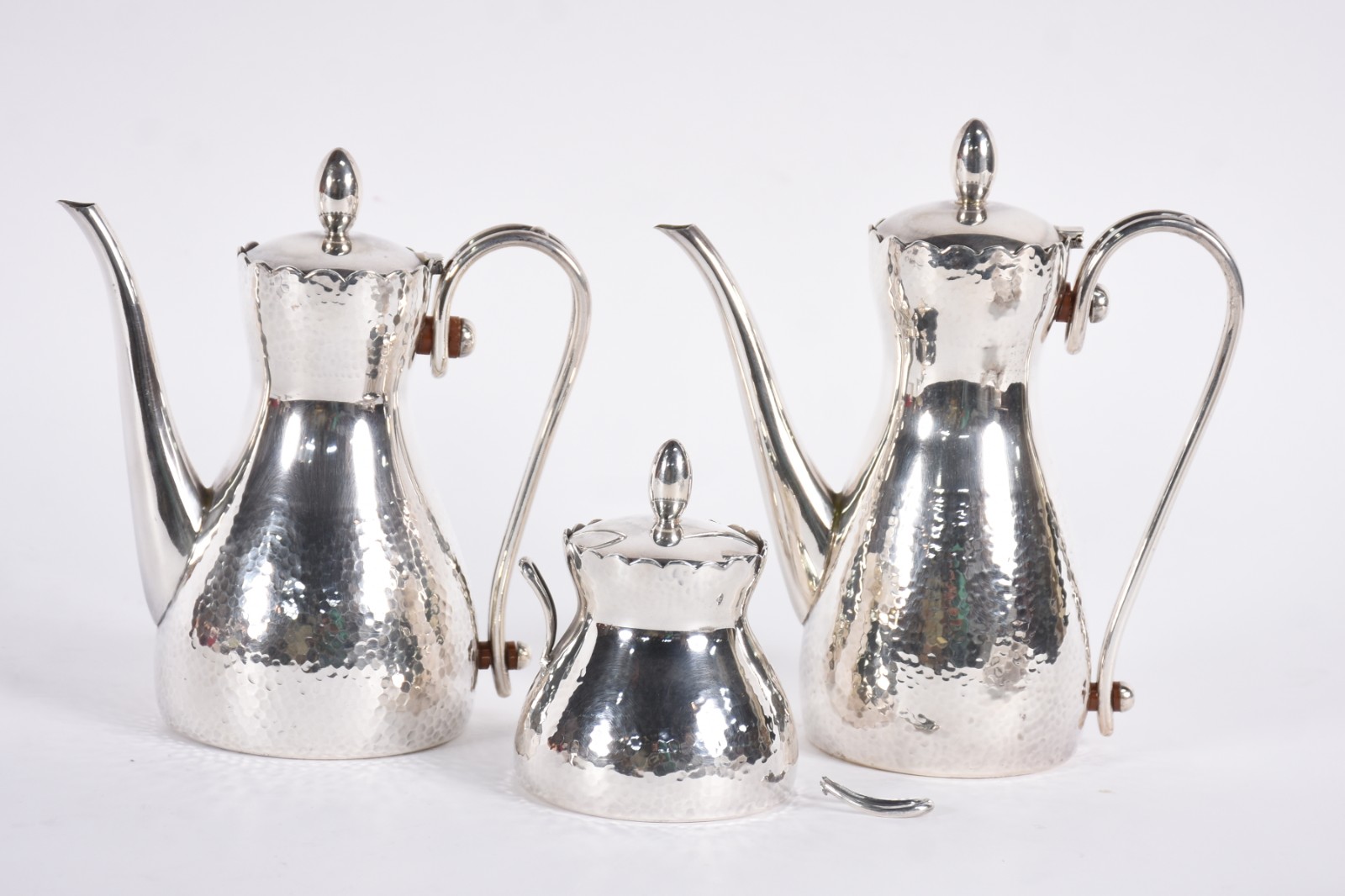 Serviço de chá e café de prata peruana Sterling 925, prateiro... - foto 1 de 7