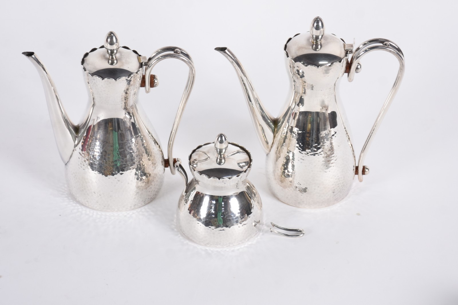Serviço de chá e café de prata peruana Sterling 925, prateiro... - foto 2 de 7