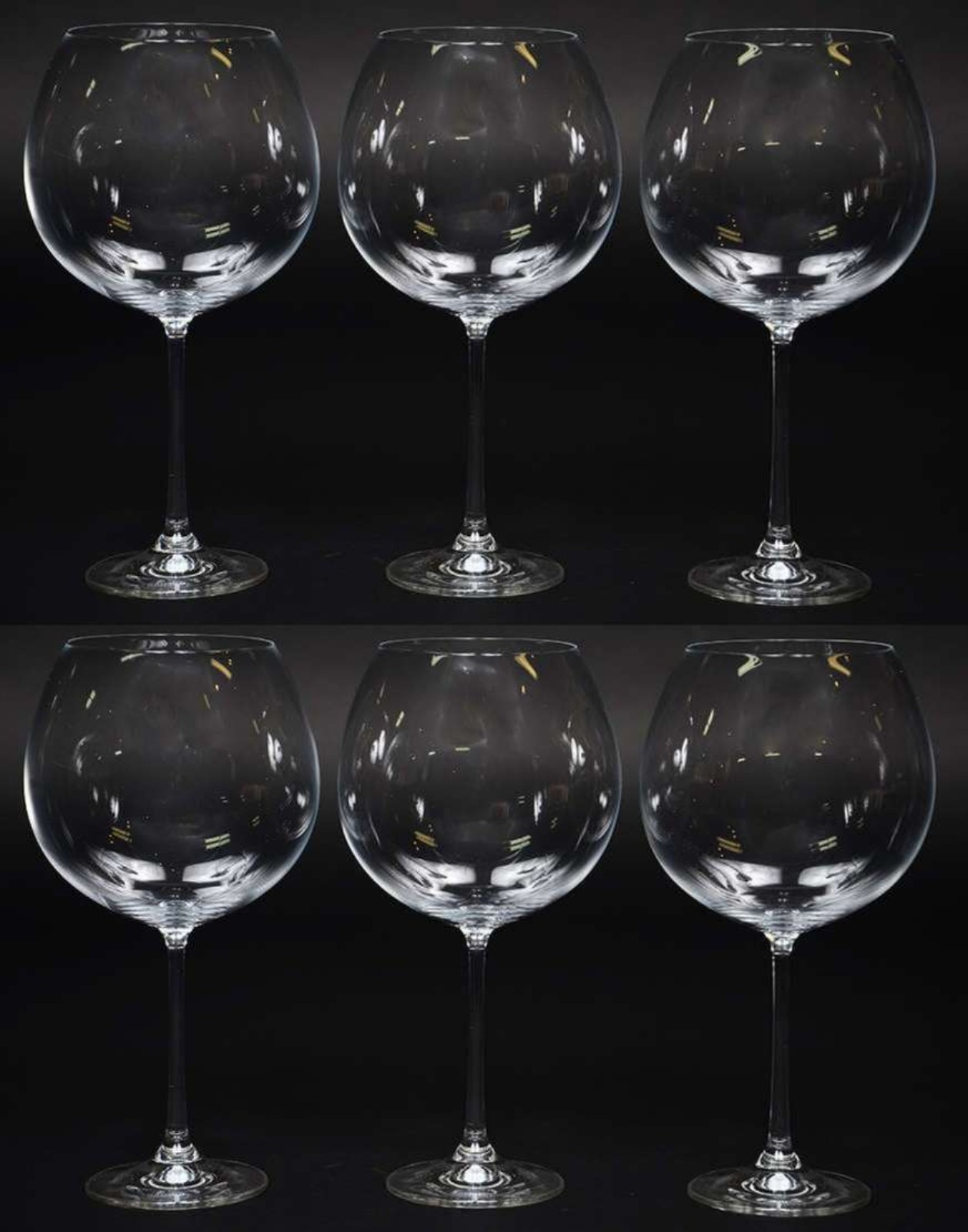 Seis cálices de cristal da Bohemia, 960 ml. - foto 2 de 2