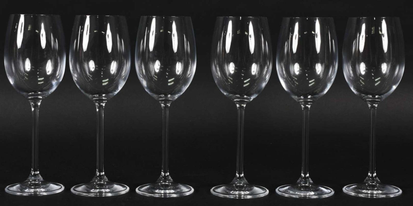Seis taças de cristal da bohemia para vinho tinto 350 ml. - foto 2 de 2
