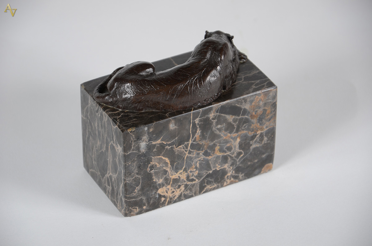 LOUIS-ALBERT CARVIN - Escultura em bronze representando Tigre com... - foto 2 de 3