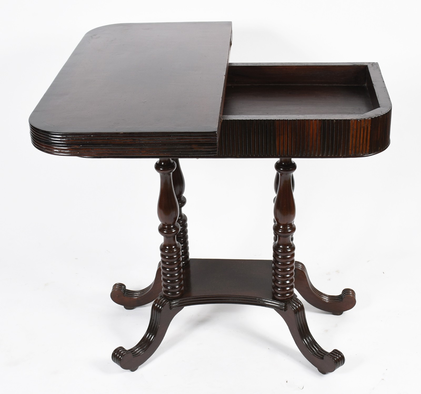 Elegante console reversível para mesa de madeira nobre, tampo apoiado... - foto 2 de 4