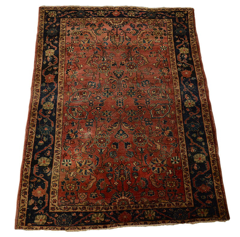 Tapete Sarouk medindo: 1,46 x 1,09 m