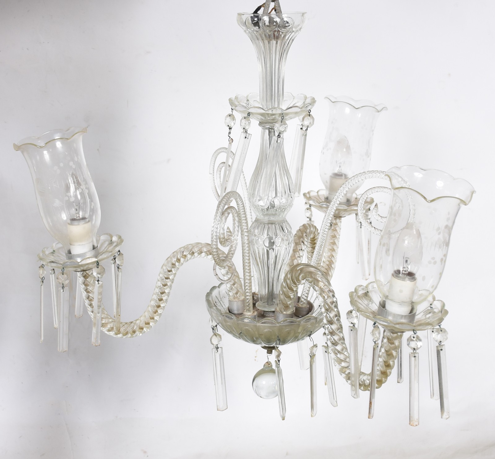 Lustre de cristal para 3 luzes. - foto 3 de 3