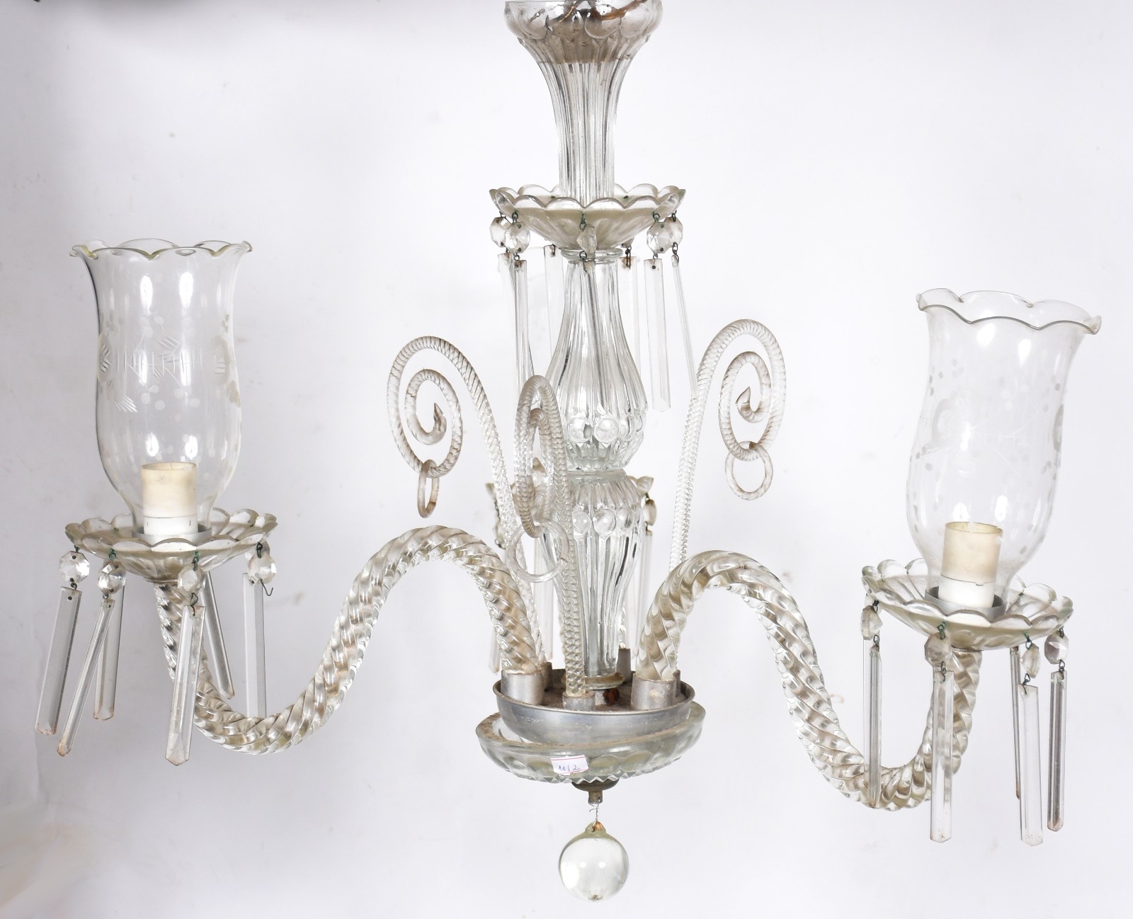 Lustre de cristal para 3 luzes. - foto 1 de 2