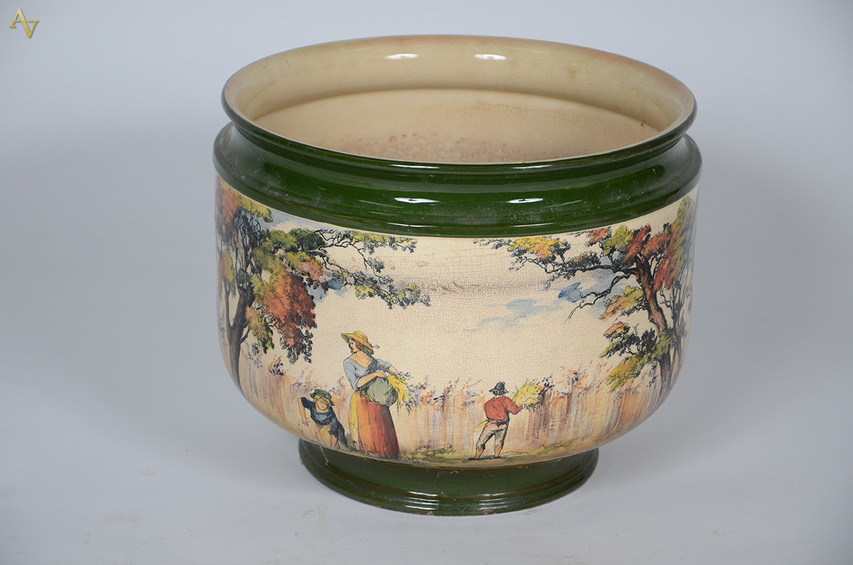 Cachepot em faiança inglesa Royal Doulton. Altura: 27 cm. Diâmetro... - foto 2 de 2