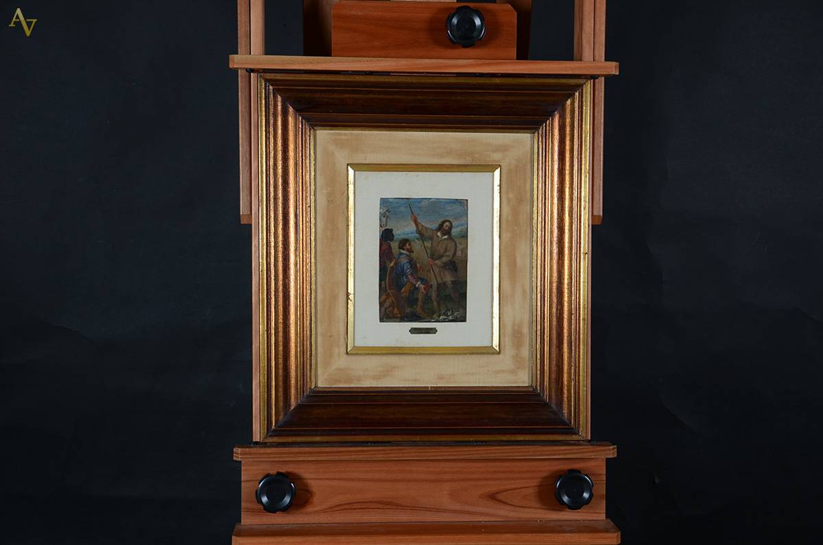 FREI INÁCIO VALENTE (1748/1833) - Figuras - óleo sobre placa cobre... - foto 2 de 2