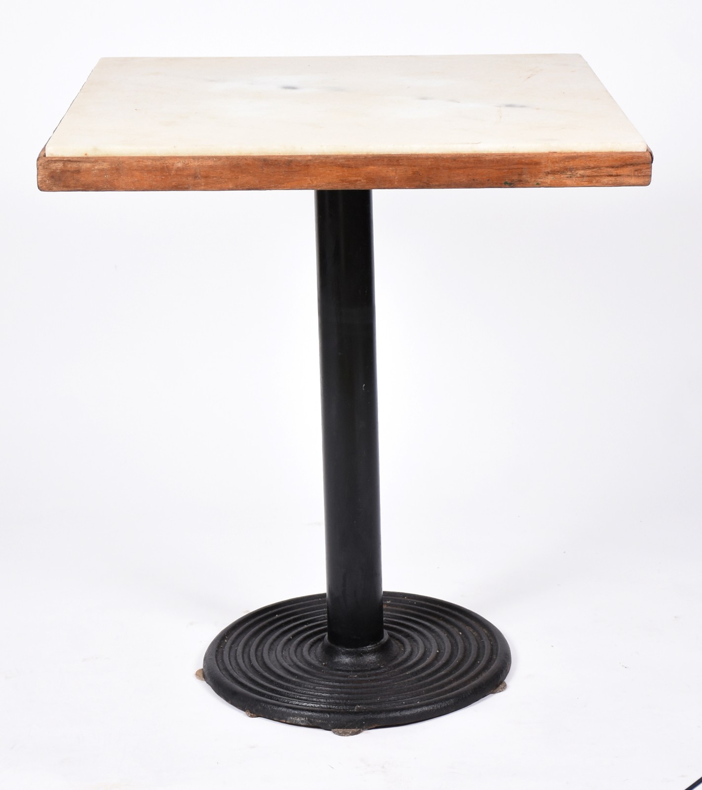 Conjunto de mesa com tampo de mármore e base de metal, e 2 cadeiras... - foto 5 de 8