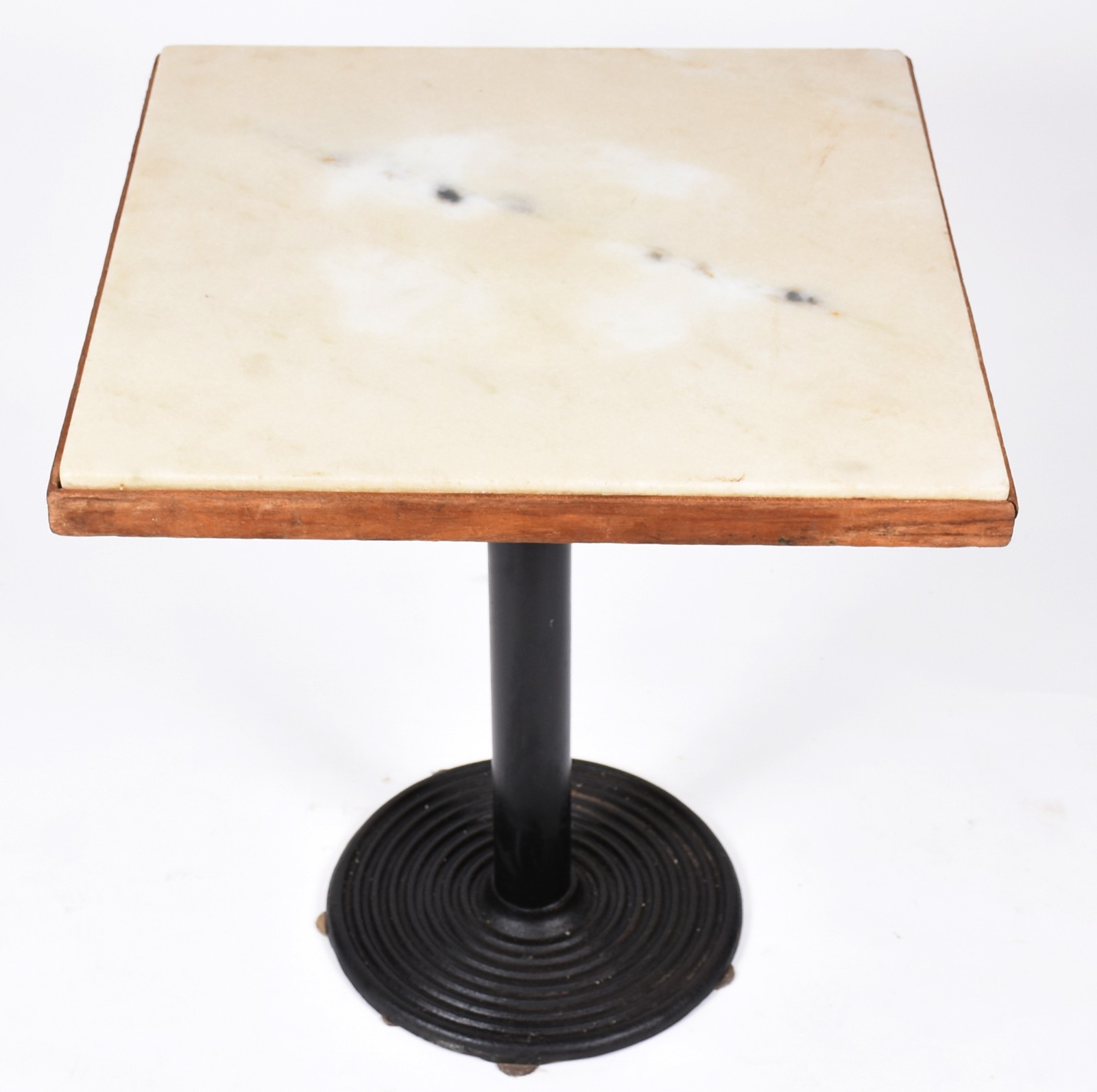 Conjunto de mesa com tampo de mármore e base de metal, e 2 cadeiras... - foto 6 de 8