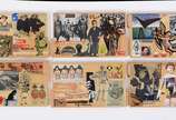 Lyria Palombini (1939) - Conjunto com 6 colagens diversas sobre madeira, datado 2015.