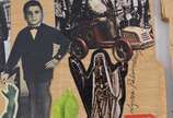 Lyria Palombini (1939) - Conjunto com 6 colagens diversas sobre madeira, datado 2015.
