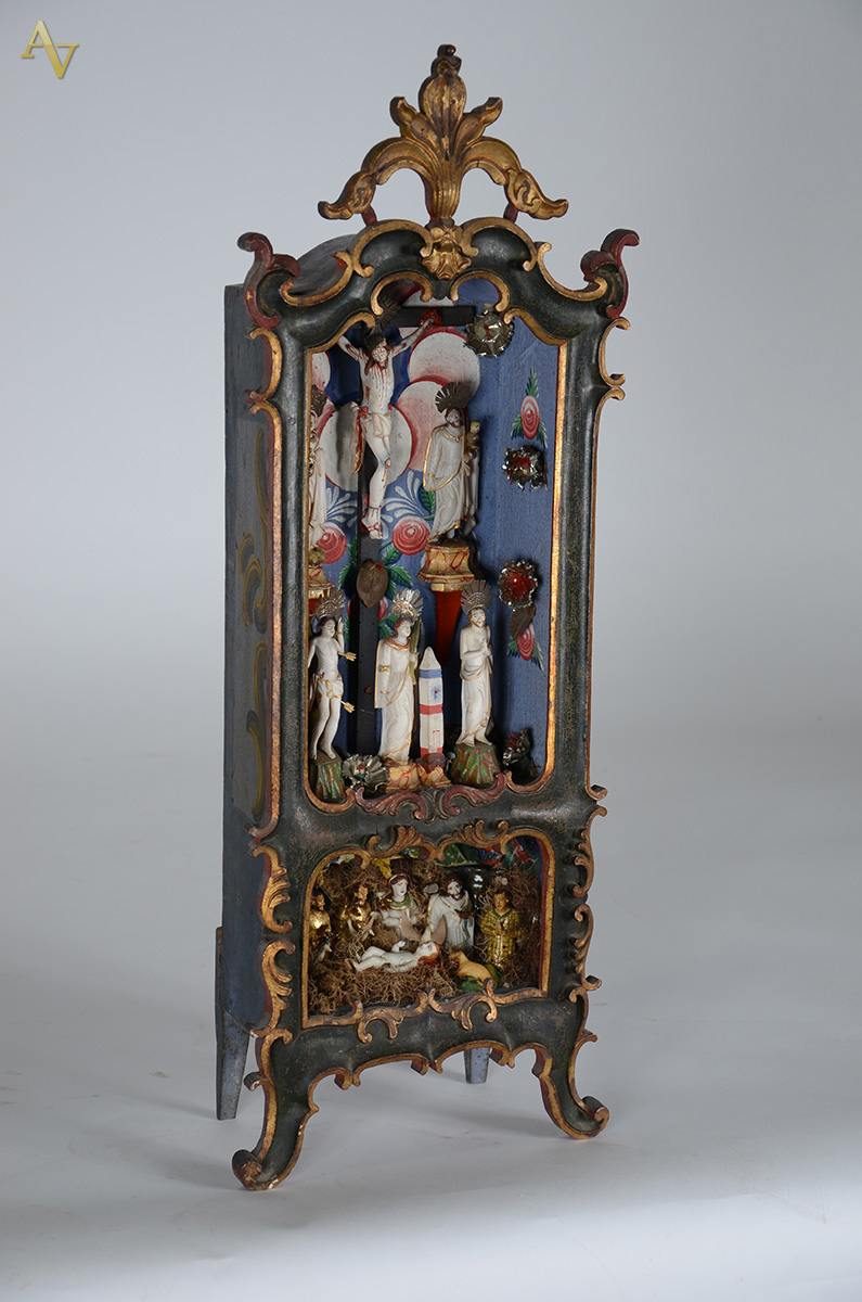 Oratório de Lapinha Dom José, com imagens de pedra sabão, Séc.XVIII... - foto 2 de 2
