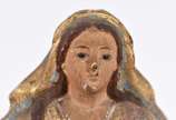 Imagem de Nossa Senhora com menino de madeira p... - Imagem de Nossa Senhora com menino de madeira policromada e dourada (desgastes).