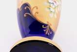 Vaso veneziano na cor azul cobalto e dourado. - Vaso veneziano na cor azul cobalto e dourado.
