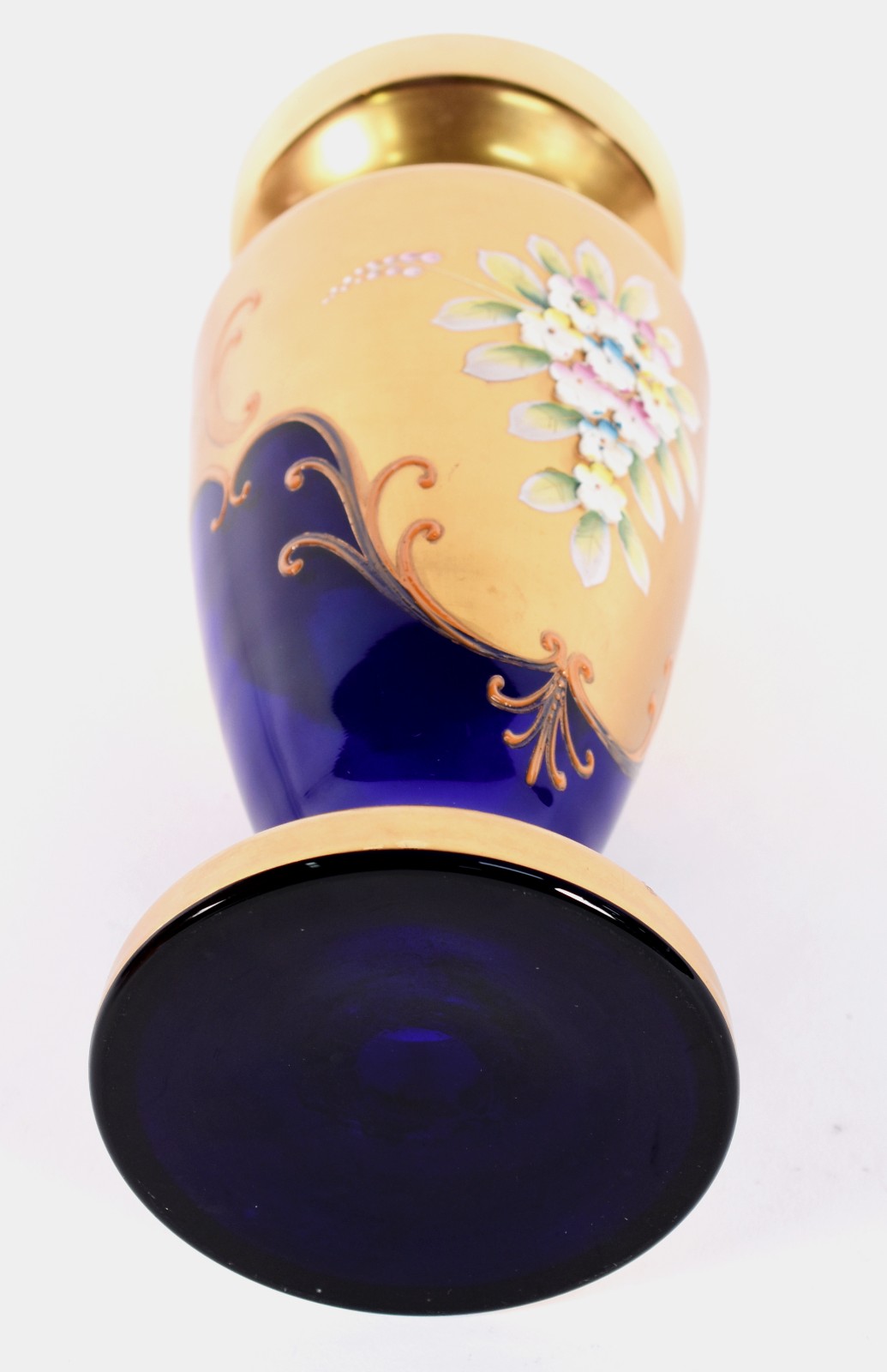 Vaso veneziano na cor azul cobalto e dourado. - foto 4 de 4