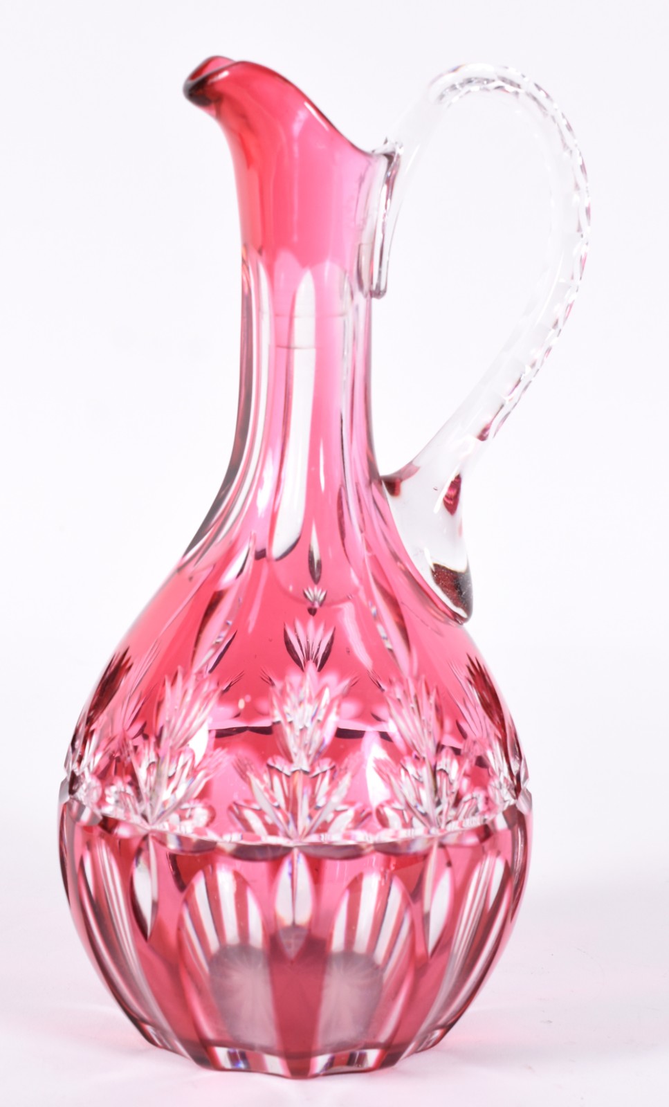 Jarra com alça de cristal doublé rubi lapidado. - foto 1 de 3