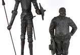 Gilberto Mandarino (1933) - Par de esculturas de bronze representando Dom Quixote e Sancho Pança. Assinadas.