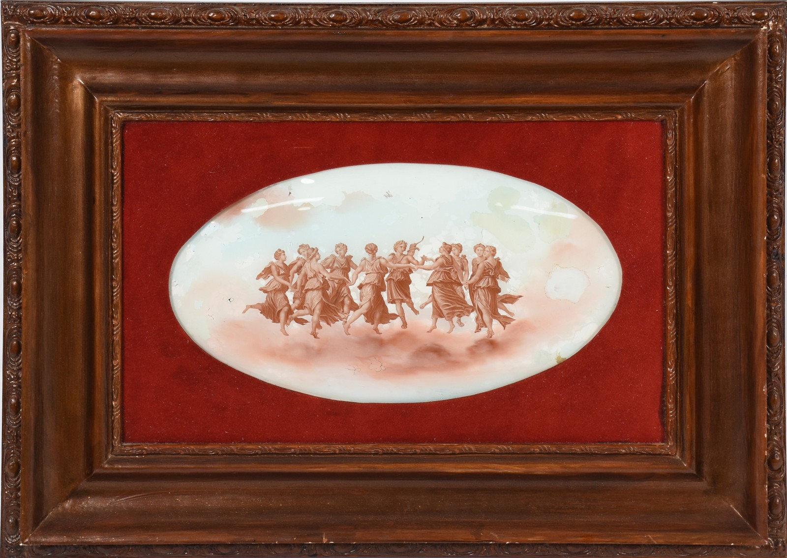 Pintura em vidro com cena mitológica. - foto 2 de 3
