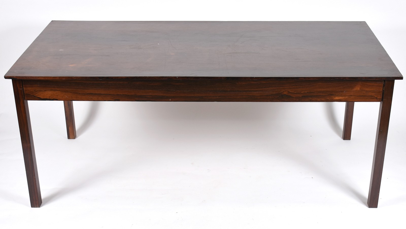 Mesa de jantar de jacarandá feitio retangular, pernas retas. - foto 2 de 4