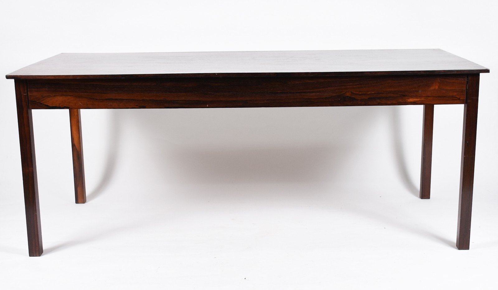Mesa de jantar de jacarandá feitio retangular, pernas retas. - foto 3 de 4