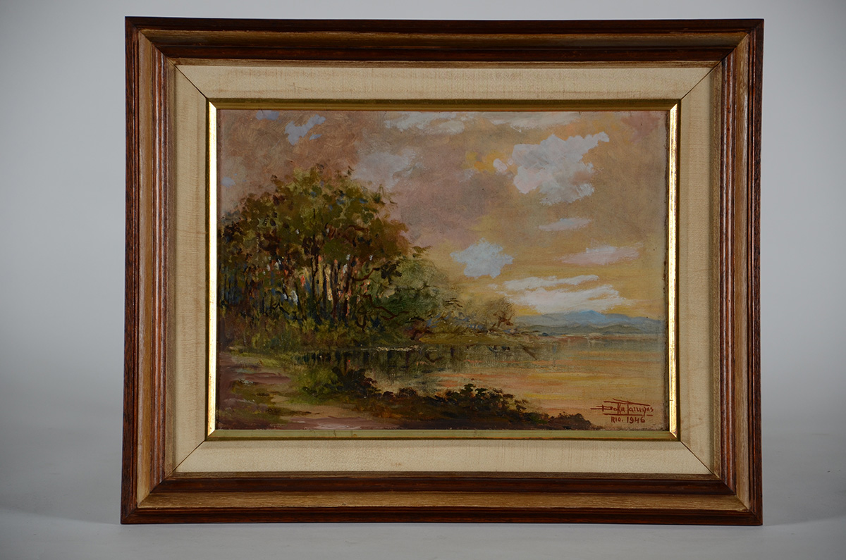 DAKIR PARREIRAS (1894 / 1967) - Paisagem, datado 1946 - ost - 33 x 46
