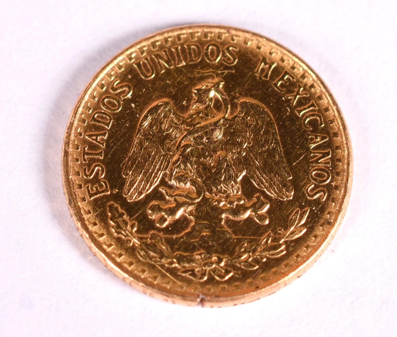 Antiga moeda mexicana, ano de 1945, teor 22 k (Por motivos de... - foto 4 de 4