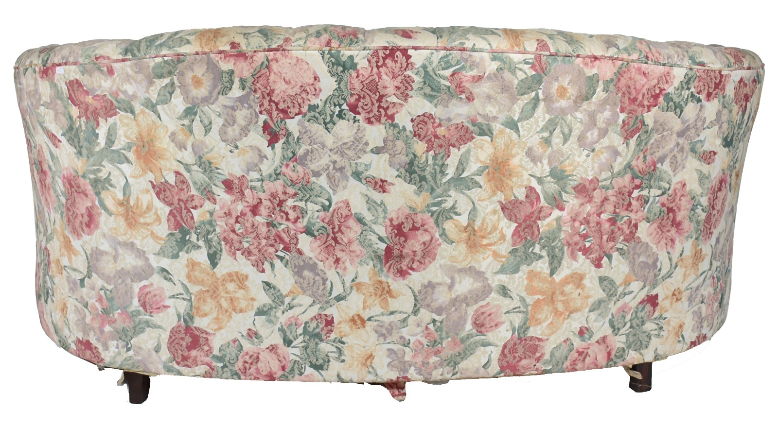 Sofá para 2 lugares, estofamento forrado com tecido floral, encosto... - foto 3 de 4