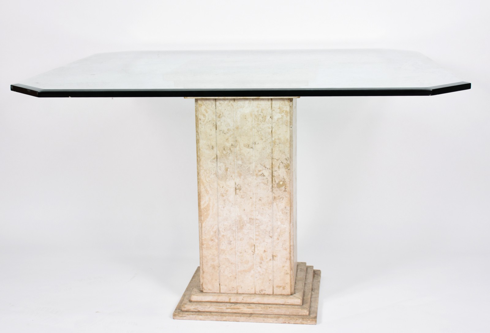 Mesa de jantar feitio quadrado com base de mármore (bicado e pé... - foto 2 de 6