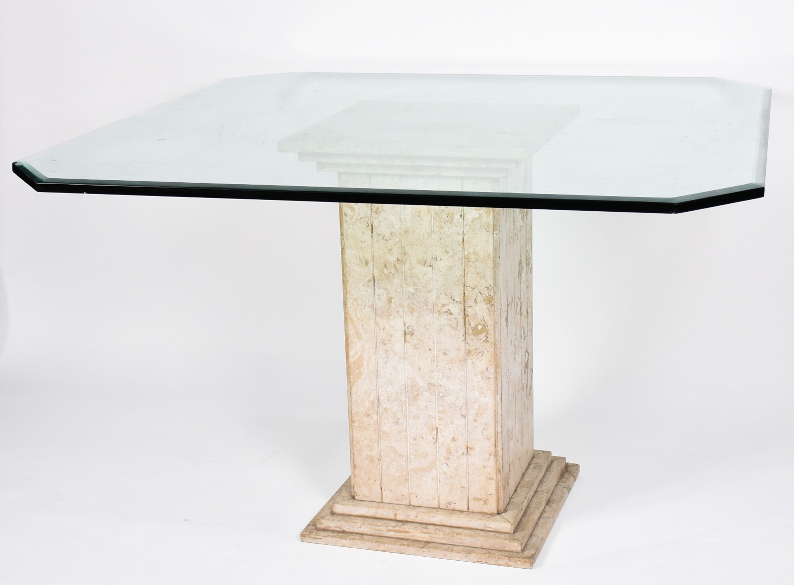 Mesa de jantar feitio quadrado com base de mármore (bicado e pé... - foto 3 de 6