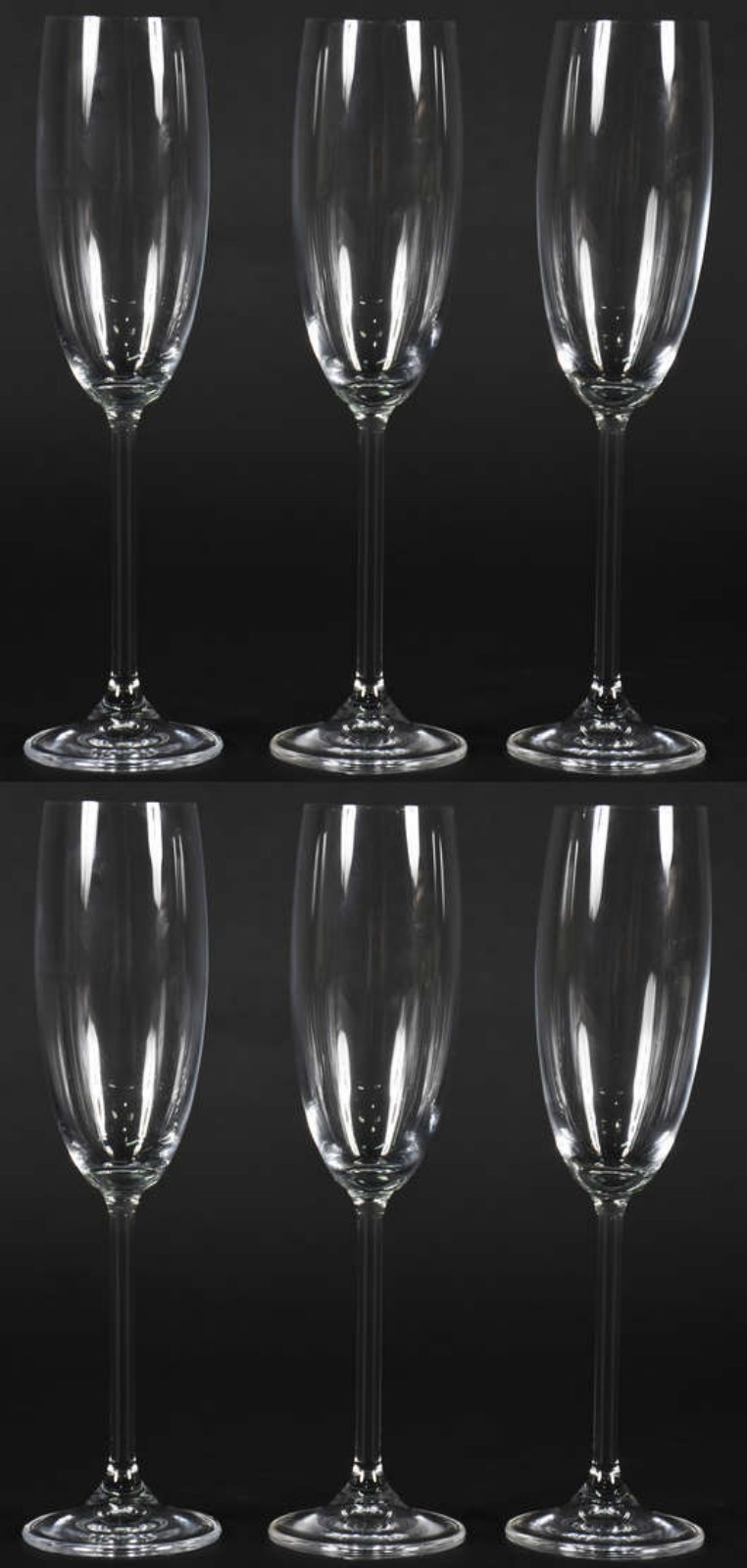 Seis flutes de cristal para champagne, 180 ml. - foto 1 de 2