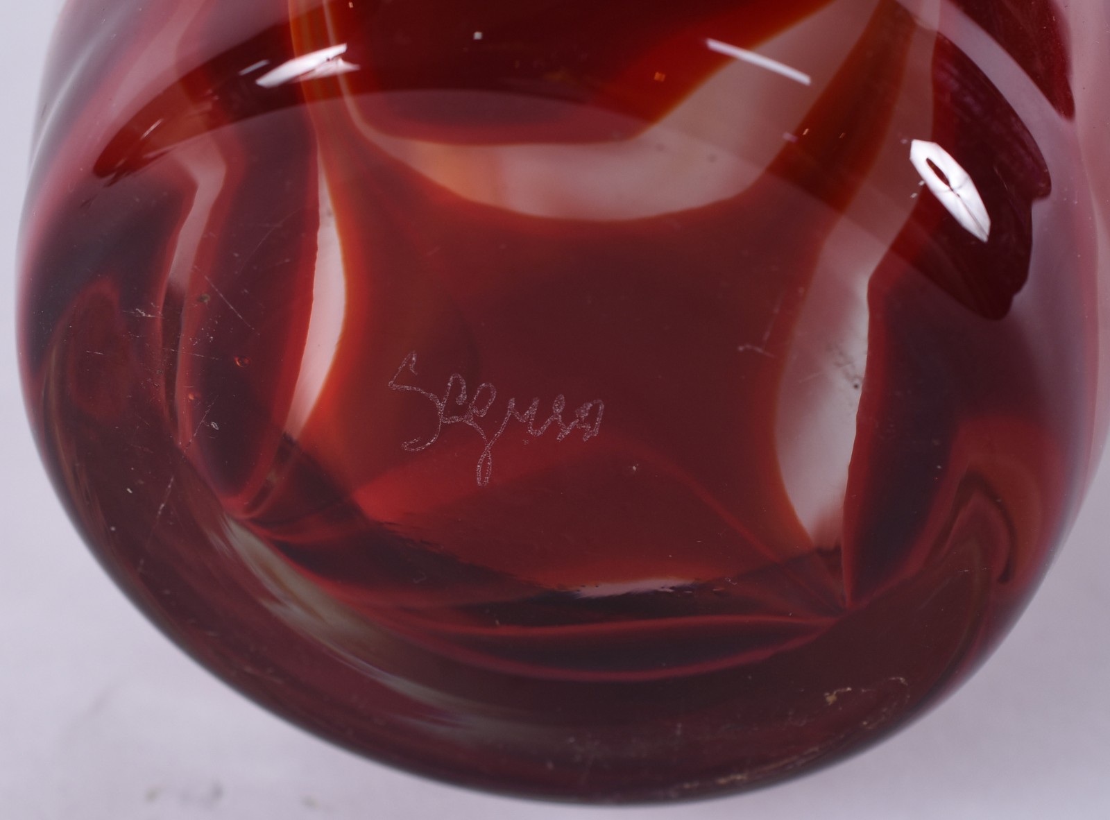 Vaso de vidro decorativo mesclado. - foto 4 de 5