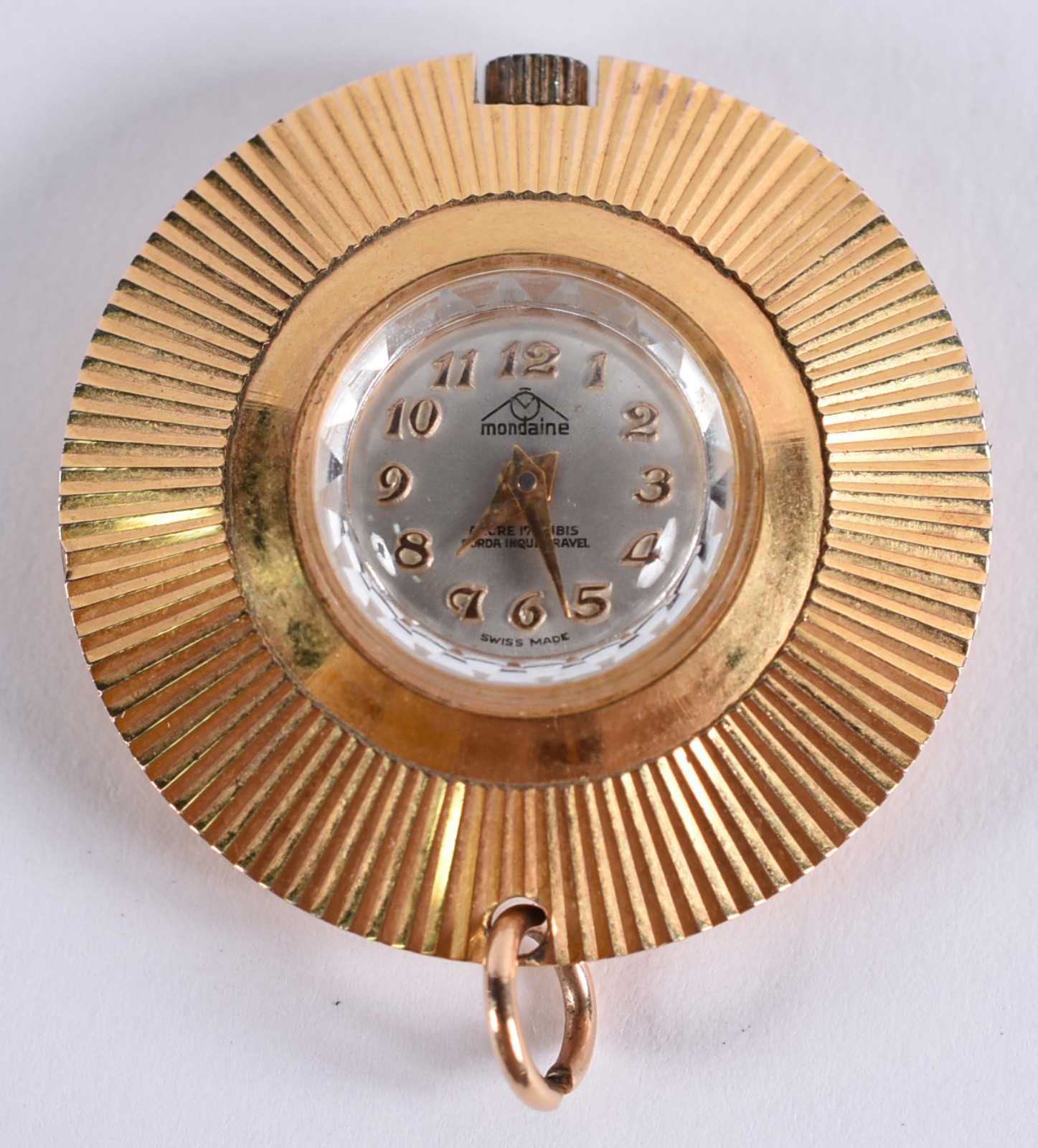 Relógio de bolso Mondaine, ancre 17 rubis (máquina precisando de... - foto 1 de 3